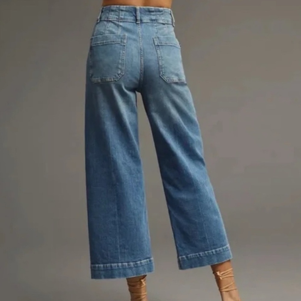 Pilcro Denim Flare Jeans in Classic Blue